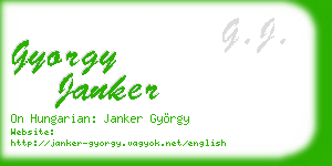 gyorgy janker business card