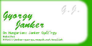 gyorgy janker business card